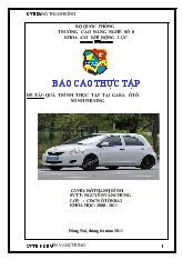 Đề tài Quá trình thực tập tại gara ô tô Minh Phương