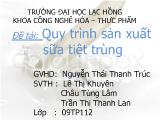 Đề tài Quy trình sản xuất sữa tiệt trùng