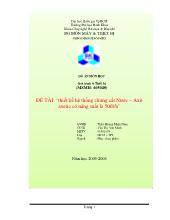 Đề tài Thiết kế hệ thống chưng cất Nước – Axit axetic có năng suất là 500l/h