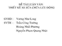 Đề tài Thiết kế xe sửa chữa lưu động