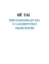 Đề tài Tính toán động lực học cơ cấu khuỷu trục thanh truyền