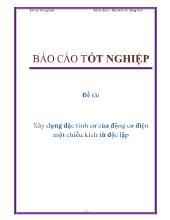 Đề tài Xây dựng đặc tính cơ của động cơ điện một chiều kích từ độc lập