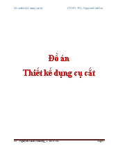 Đồ án Thiết kế dụng cụ cắt - Thiết kế dao tiện định hình