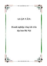 Luận văn Doanh nghiệp công ích trên địa bàn Hà Nội