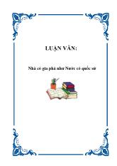 Luận văn Nhà có gia phả như Nước có quốc sử