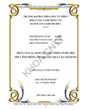 Luận văn Phân tích tự ðộng dữ liệu video số hỗ trợ truy tìm thông tin thị giác dựa vào nội dung