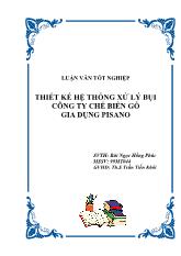 Luận văn Thiết kế hệ thống xử lý bụi công ty chế biến gỗ gia dụng Pisano