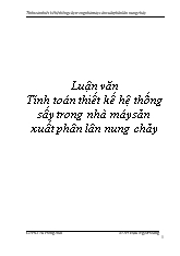 Luận văn Tính toán thiết kế hệ thống sấy trong nhà máy sản xuất phân lân nung chảy