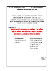 Nghiên cứu qui hoạch chỉnh trị sông hạ du Đồng Nai-Sài Gòn tại khu vực biến đổi lòng dẫn trọng điểm