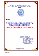 Ô nhiễm do rác thải đô thị tại thành phố Hồ Chí Minh nguyên nhân & giải pháp