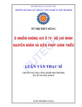 Ô nhiễm không khí ở thành phố Hồ Chí Minh- Nguyên nhân và biện pháp giảm thiểu