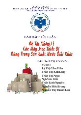 Tiểu luận Các máy móc thiết bị dùng trong sản xuất nước giải khát
