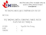 Tự động hóa trong nhà máy sản xuất nhựa