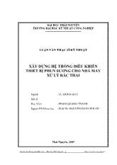 Xây dựng hệ thống điều khiển thiết bị phun sương cho nhà máy xử lý rác thải
