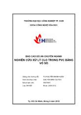 Báo cáo Đồ án chuyên ngành nghiên cứu xử lý clo trong pvc bằng vỏ sò
