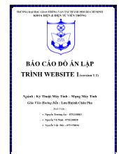 Báo cáo Đồ án lập trình website 1