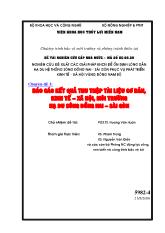 Báo cáo Kết quả thu thập tài liệu cơ bản, kinh tế – xã hội, môi trường hạ du sông Đồng Nai – Sài Gòn