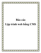 Báo cáo Lập trình web bằng CMS