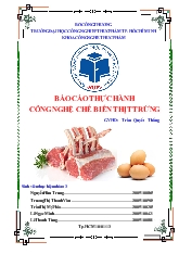 Báo cáo Thực hành công nghệ chề biến thịt trứng