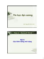 Các tính năng mở rộng