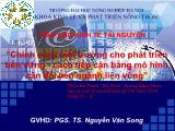Chính sách môi trường cho phát triển bền vững - Cách tiếp cận bằng mô hình cân đối liên ngành, liên vùng