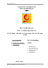 Chương trình quản lý trẻ trong trường mầm non Huy Lượng (2 khu)
