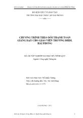 Chương trình theo dõi thanh toán giảng dạy cho giáo viên trường Đại học dân lập Hải Phòng