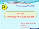 Chuyên đề Công nghệ lên men nước mắm