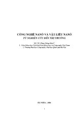 Công nghệ nanô và vật liệu nanô từ nghiên cứu đến thị trường
