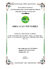 Đánh giá hiện trạng ô nhiễm và đề xuất một số giải pháp nâng cao hiệu quả quản lý tài nguyên nước mặt trên địa bàn tỉnh Gia Lai