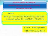 Đánh giá sự tồn lưu của DIOXN trong chiến tranh trong môi trường đất vùng Mã Đà –Bình Phước