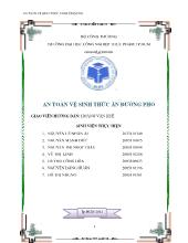 Đề tài An toàn vệ sinh thức ăn đường phố