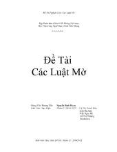 Đề tài Các luật mờ