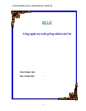 Đề tài Công nghệ sản xuất giống nấm Linh Chi