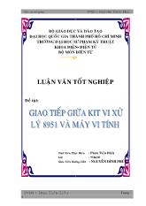 Đề tài Giao tiếp giữa Kit vi xử lý 8951 và máy vi tính