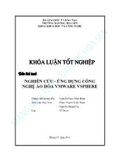 Đề tài Nghiên cứu - Ứng dụng công nghệ ảo hóa Vmware Vsphere