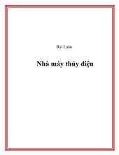 Đề tài Nhà máy thủy điện