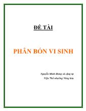 Đề tài Phân bón vi sinh