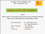 Đề tài Phân tích dư lượng kháng sinh trên nền mẫu tôm bằng phương pháp sắc kí lỏng ghép hai lần khối phổ LCMSMS