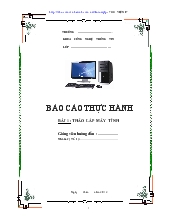 Đề tài Tháo lắp máy tính