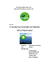 Đề tài Ứng dụng vi sinh vật trong xử lí tràn dầu
