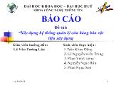 Đề tài Xây dựng hệ thống quản lý cửa hàng bán vật liệu xây dựng