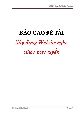 Đề tài Xây dựng Website nghe nhạc trực tuyến