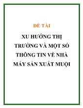 Đề tài Xu hướng thị trường và một số thông tin về nhà máy sản xuất muội