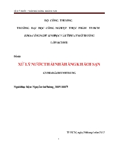 Đề tài Xử lý nước thải nhà hàng khách sạn