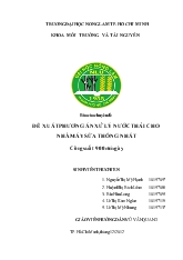 Đề xuất phương án xử lý nước thải cho nhà máy sữa thống nhất công suất 900m3/ngày