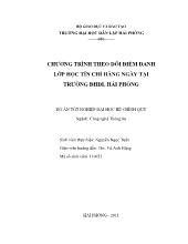 Đồ án Chương trình theo dõi điểm danh lớp học tín chỉ hàng ngày tại trường Đại học Dân lập Hải Phòng