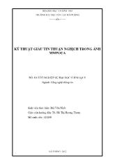 Đồ án Kỹ thuật giấu tin thuận nghịch trong ảnh MMPOUA