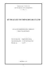 Đồ án Kỹ thuật giấu tin trên K bit LSB của ảnh
