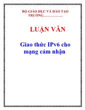 Giao thức IPv6 cho mạng cảm nhận